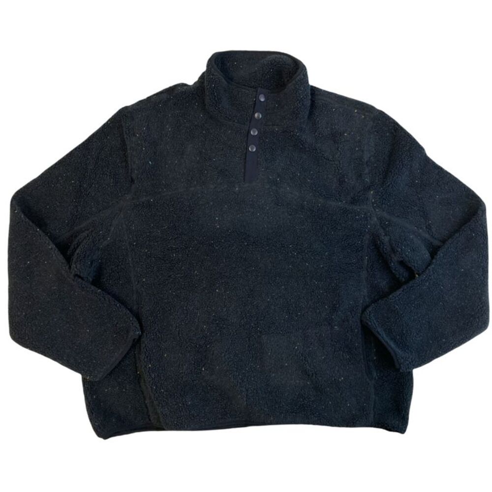 Member's Mark Men's Alpine Sherpa Quarter Snap Pullover - Navy Speckle